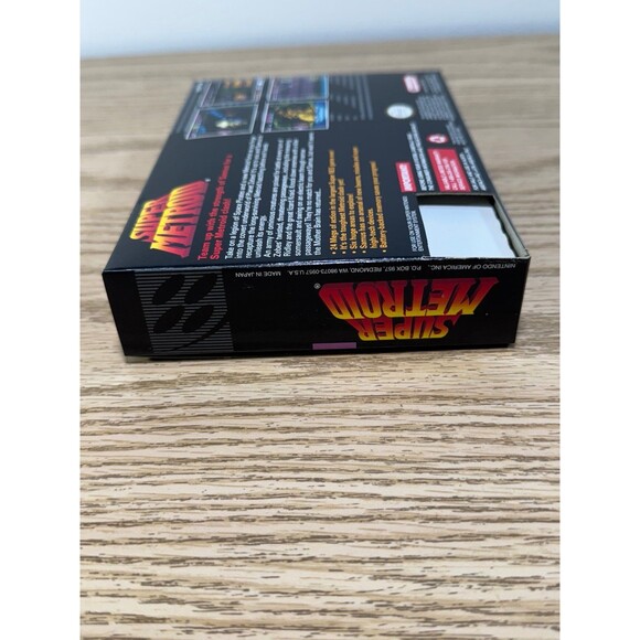 Super Metroid (SNES Super Nintendo 1994) Box Only READ - Picture 11 of 12